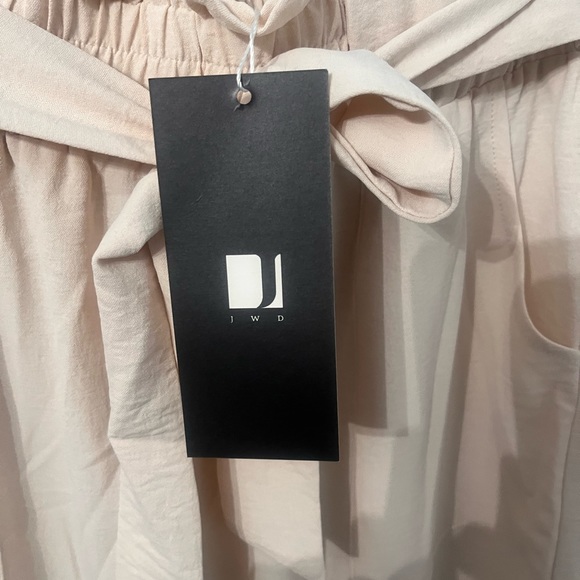 JWD Women’s Wide Leg High-Waisted Pants with Pockets Ivory White Size M NWT - Picture 6 of 8